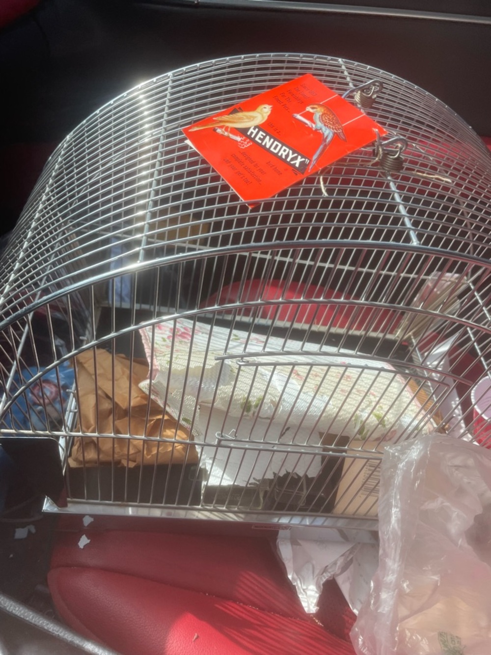 VTG HENDRYX Bird Cage, complete. All original feeding dishes included RARE MCM - Picture 15 of 16